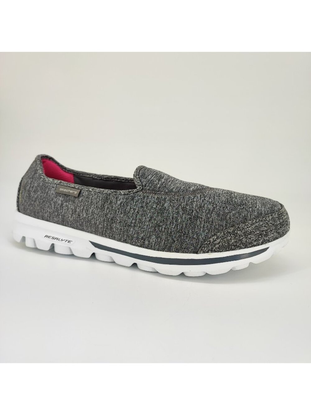 Skechers GOwalk Lead Women's Size 11 EW Grey Knit Slip On Walking Shoes 13768EW